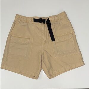 The North Face Tan Cargo Shorts with Black Belt
